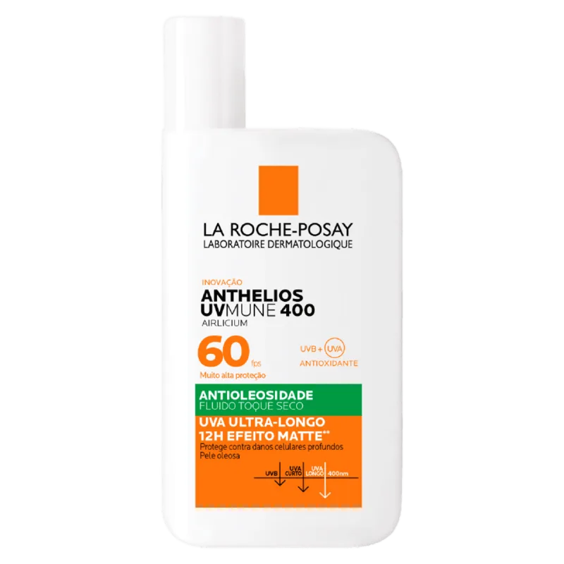 Protetor Solar Facial La Roche-Posay Anthelios UVMune 400 Airlicium FPS 60 Sem Cor – 50ml - La Roche-Posay