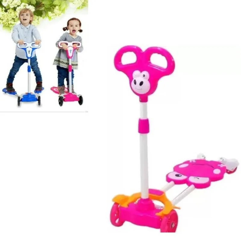 PATINETE MALUCO ABRE E FECHA 4 RODAS ALTURA AJUSTAVEL RADICAL CRIANÇAS ROSA