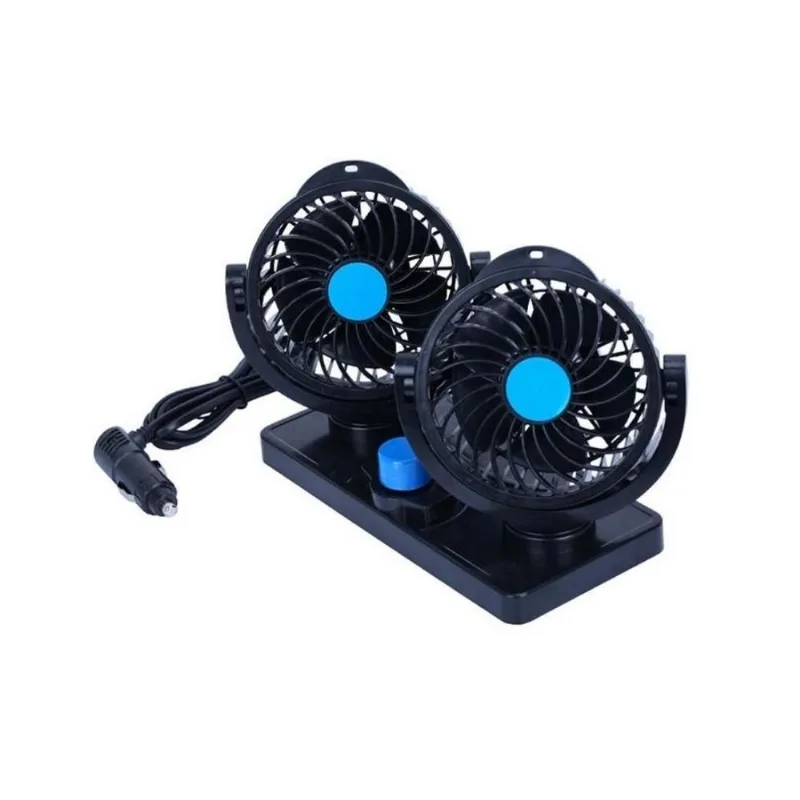 Ventilador Duplo Rotativo Automotivo 12v Ajustavel Veicular
