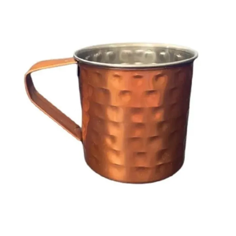 Kit 5 Caneca Moscow Mule Bebidas Drink Cerveja Martelada Com