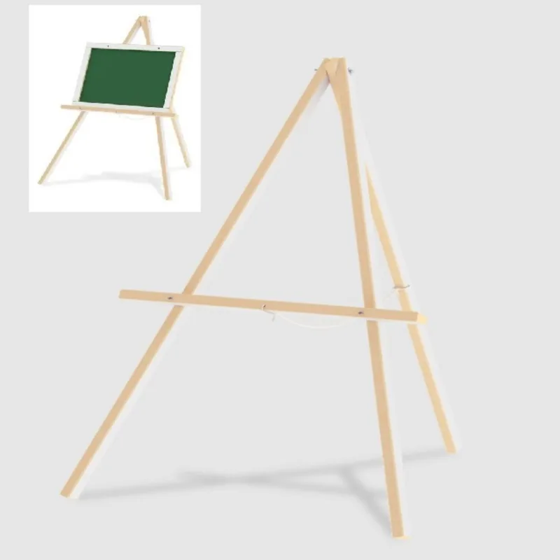 CAVALETE PARA LOUSA INFANTIL SUPORTE TRIPE PARA QUADRO EM MADEIRA30X40CM DESMONTAVEL 85CM JUNGES