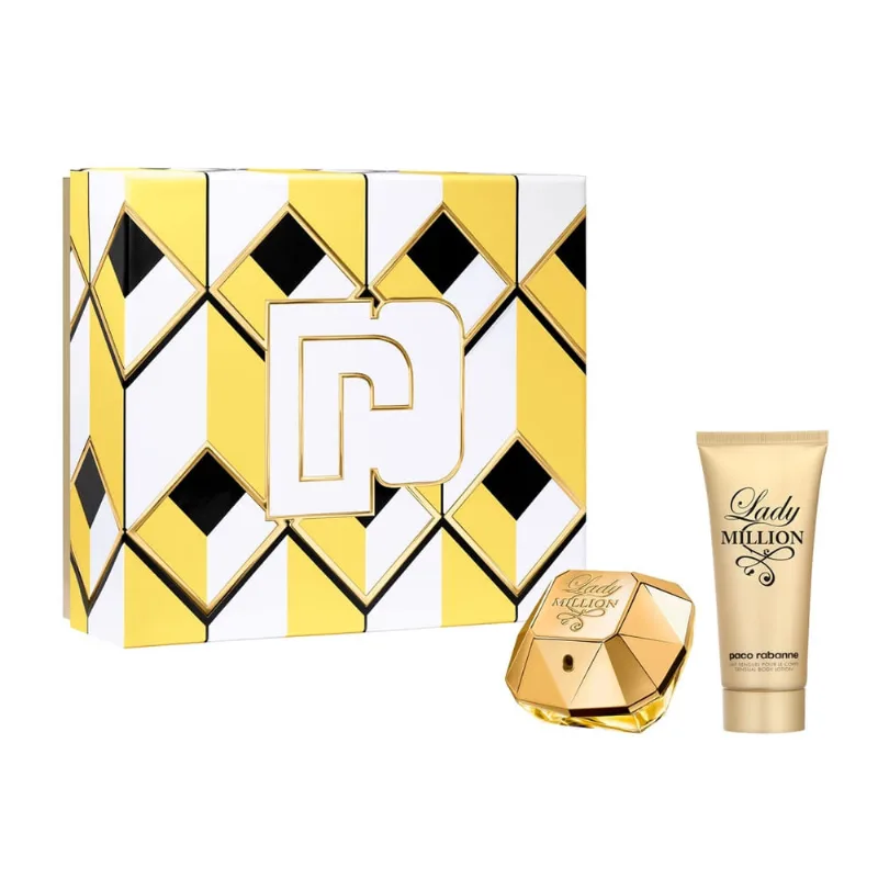 Kit paco rabanne lady million eau de parfum 80ML + body lotion lady million 100ML