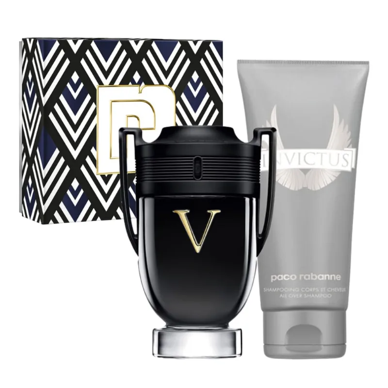 Kit Perfume Masculino Invictus Victory de Paco Rabanne Eau de Parfum 100 mL e Shower Gel 100ml