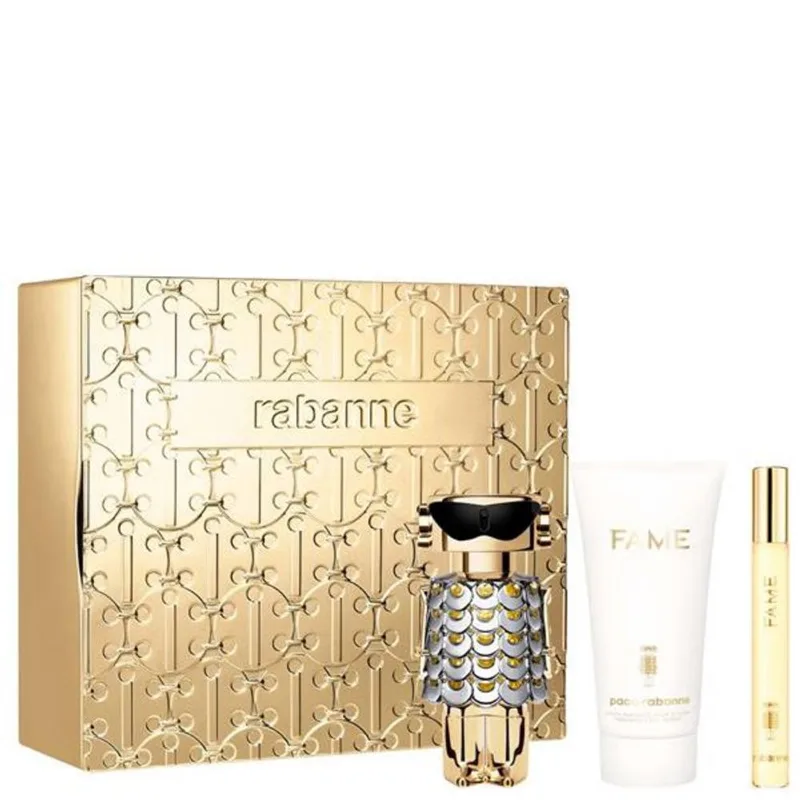 Kit Paco Rabanne Fame - Eau de Parfum 50ml + Body Lotion 75ml + Miniatura 10ml