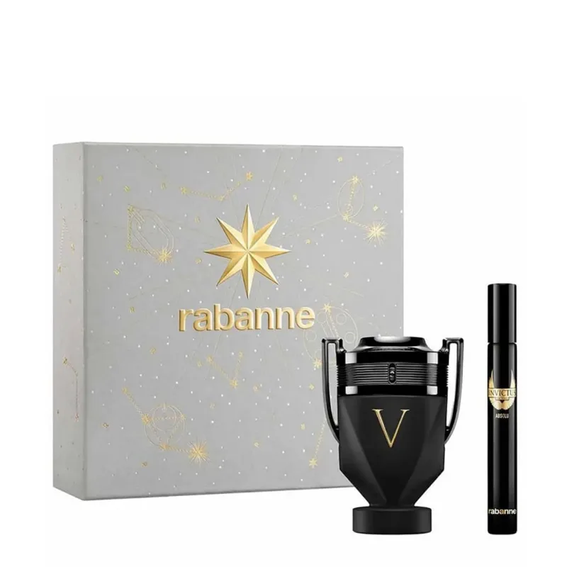 Kit Rabanne Invictus Victory Absolu Masculino - Intense 50ml + Ts 10ml NULO