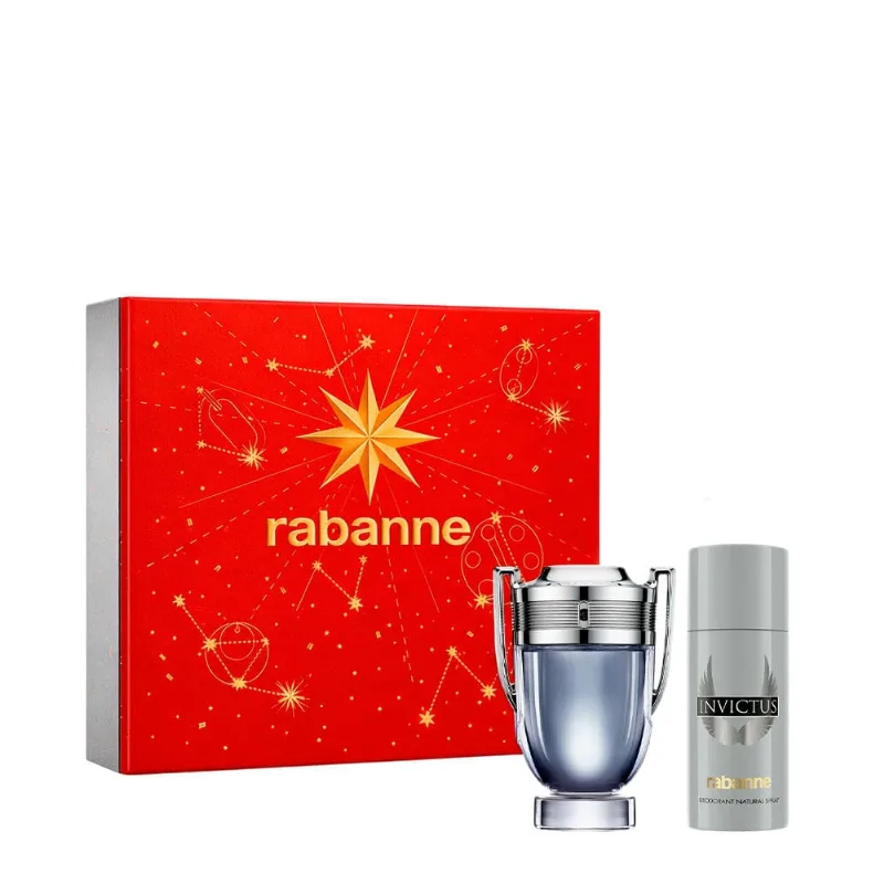 Kit Rabanne Invictus Masculino - Eau de Toilette 100ml + Desodorante 150ml NULO