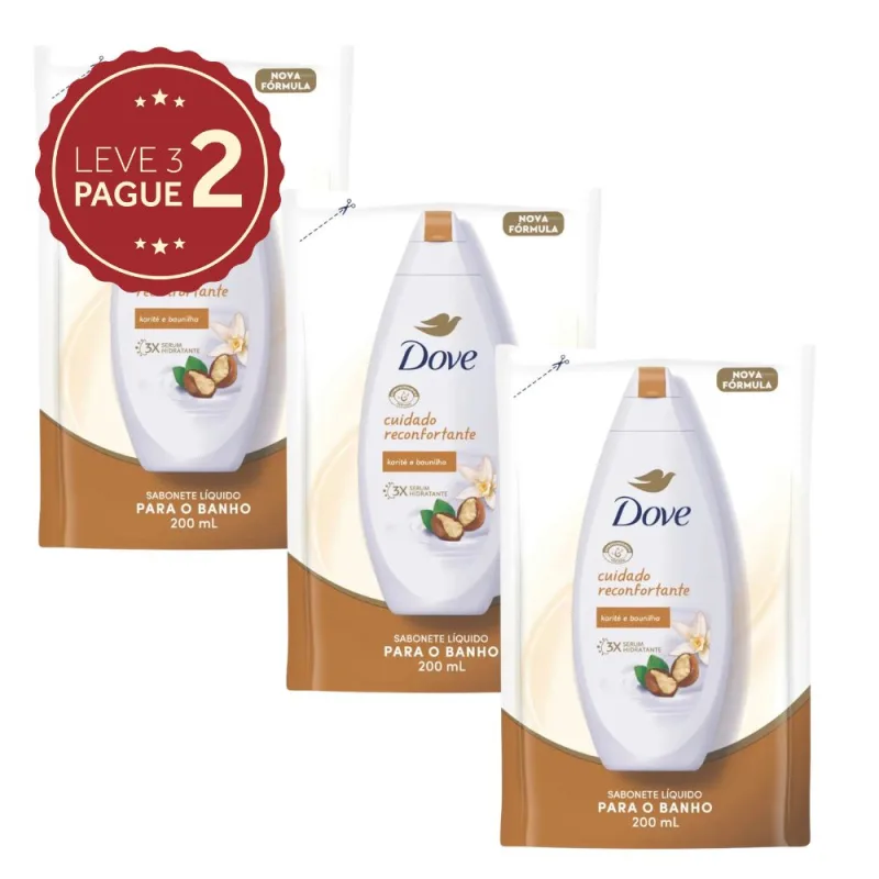 Sabonete Líquido Dove 200ml Refil Leve 3 Pague 2 KIT PRONTO - Dove