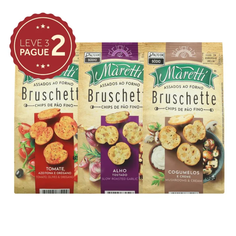 Bruschette Maretti Sabores Leve 3 Pague 2 KIT PRONTO - Maretti