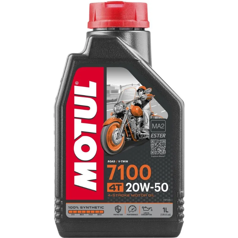 Óleo Motul Para Motor Moto 7100 20W50 100% Sintético 1L (MP)