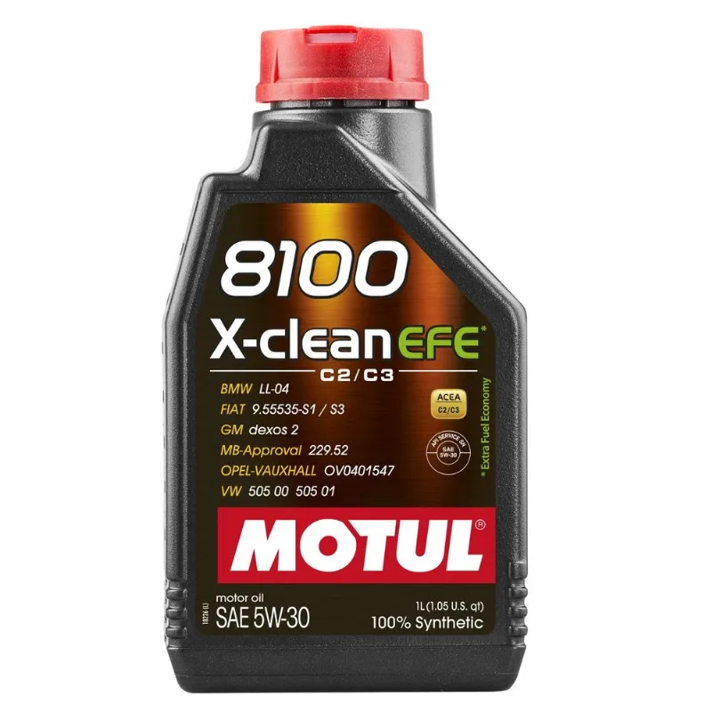 Óleo Motul Para Motor Carro 8100 X-Clean EFE 5W30 1L (MP)
