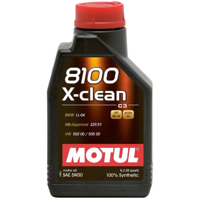 Oleo de Carro 5W30 Sintético - motul 8100 x-clean - 1L