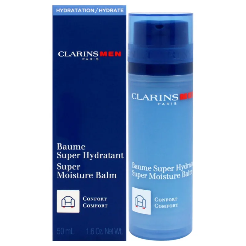 Bálsamo hidratante Clarins Super Moisture para homens 50mL