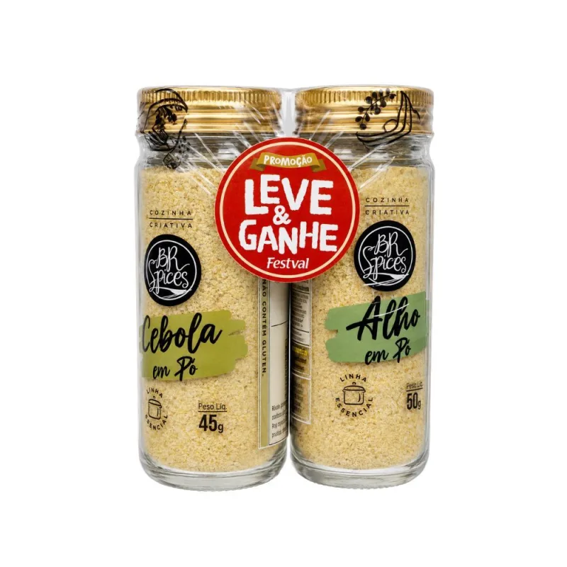 Kit Leve & Ganhe Alho 50g + Cebola 45g em pó BR Spices - BR Spices