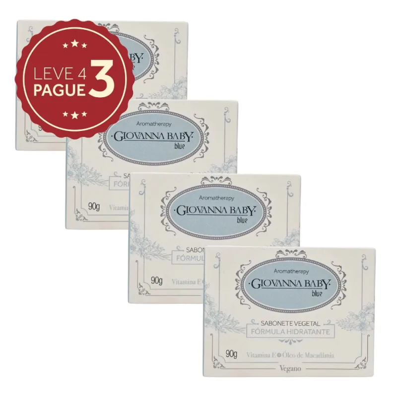 Sabonete em Barra Vegano Giovanna Baby 90g Leve 4 Pague 3 KIT PRONTO - Giovanna Baby