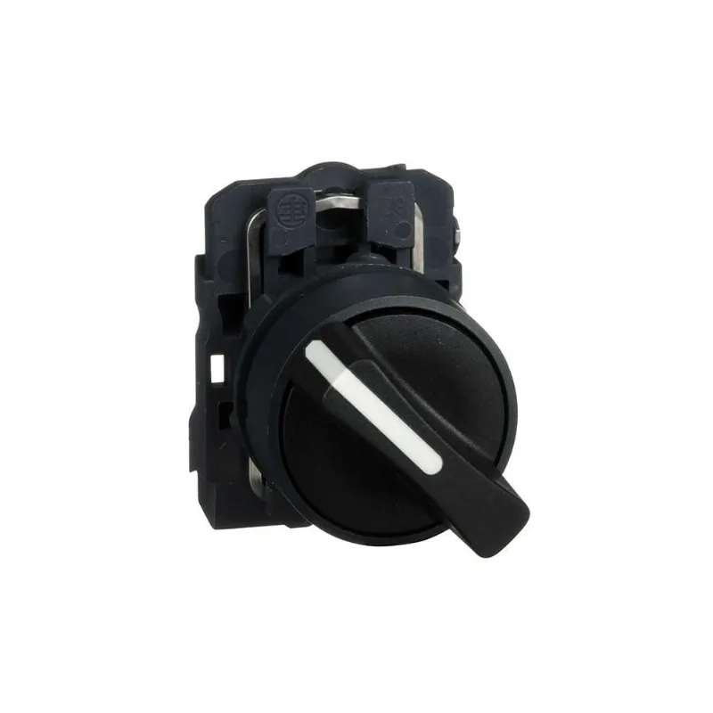 Comutador 22mm Plástico 2 Posições Fixas Manopla Curta Na