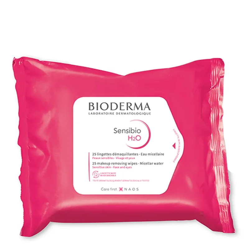 Lenço Umedecido Micelar Bioderma Sensibio H2O Calmante & Hidratante 25 Unidades - Bioderma