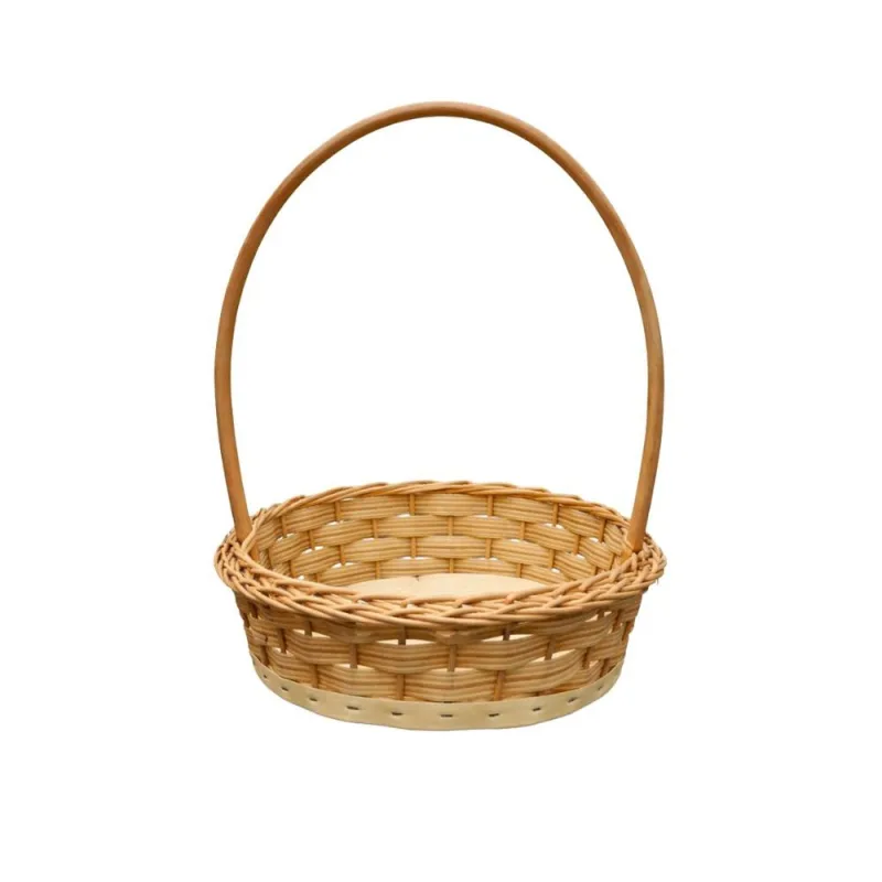 Cesta de Vime Minimalista Redonda Festval 19cm Unidade - Festval