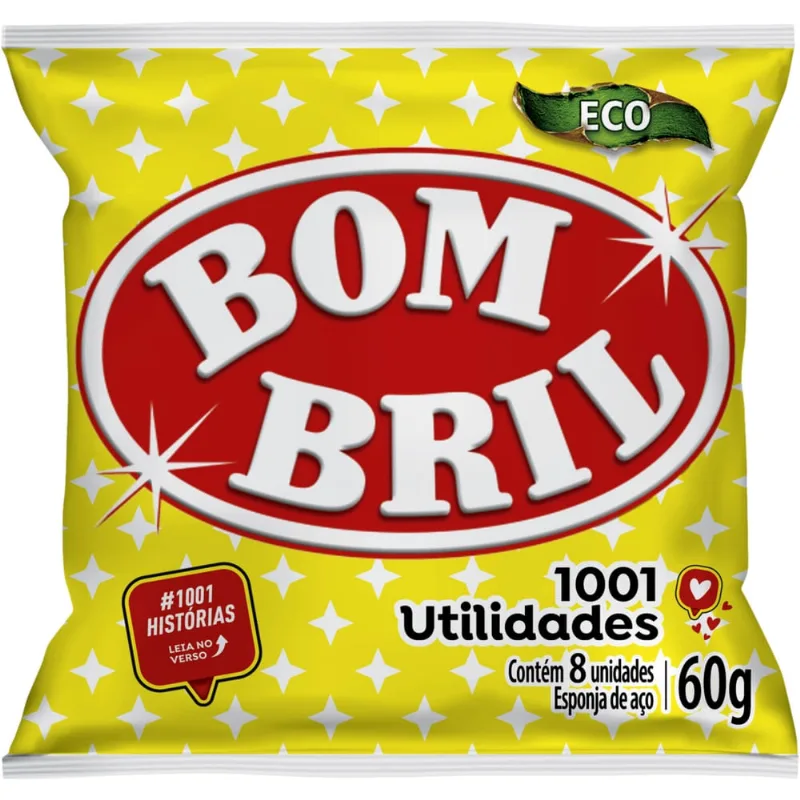 Esponja de Aço Bombril 60g com 4 Unidades