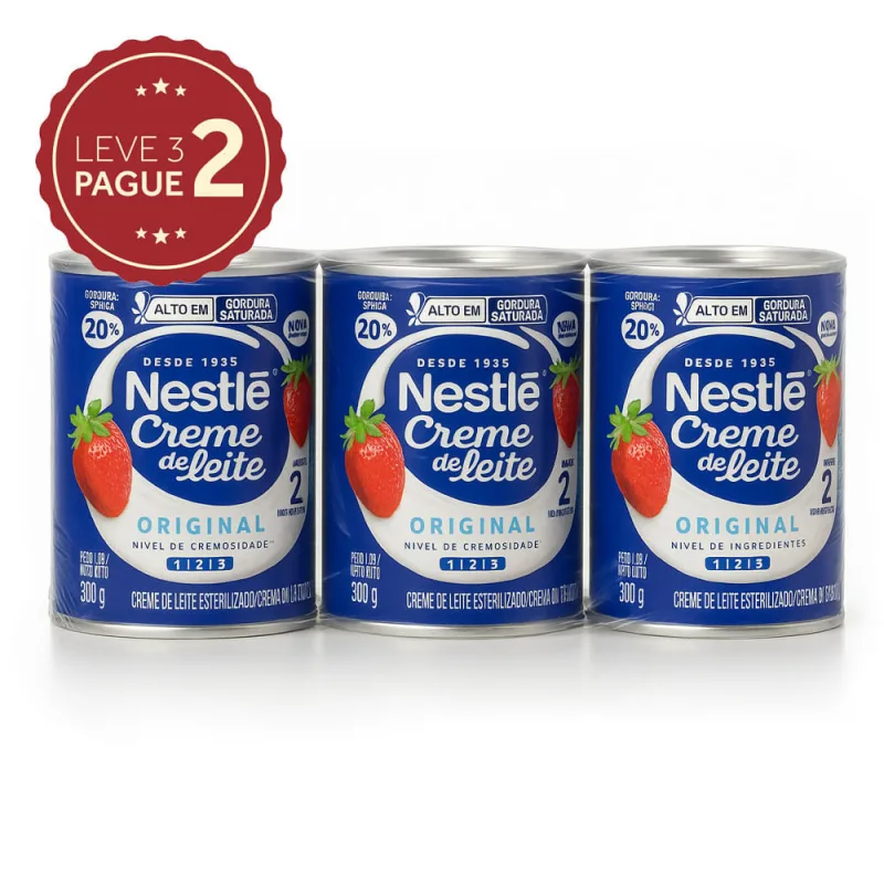 Creme de Leite Nestlé 300g Leve 3 Pague 2 KIT PRONTO - Nestlé