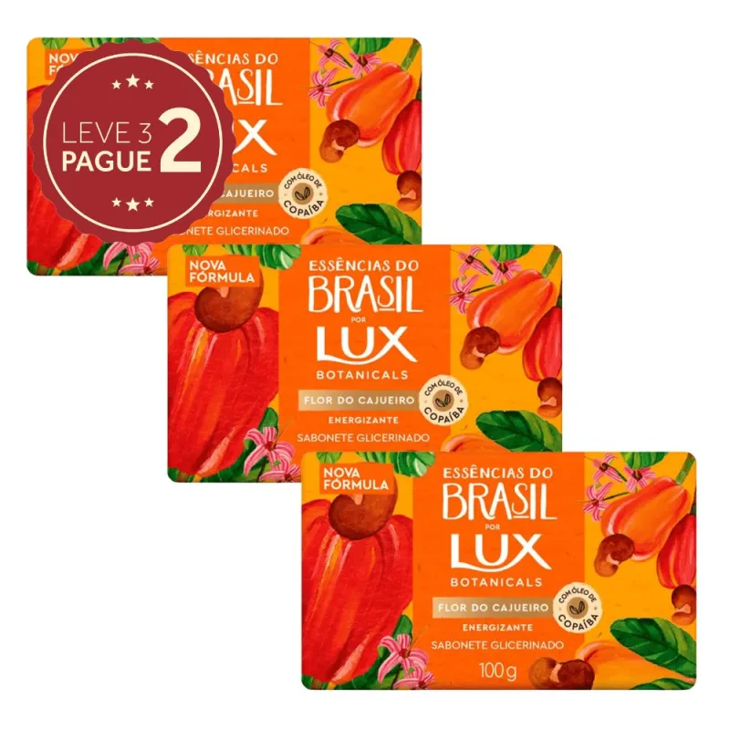 Sabonete em Barra Lux Essências do Brasil 100g Leve 3 Pague 2 KIT PRONTO - Lux
