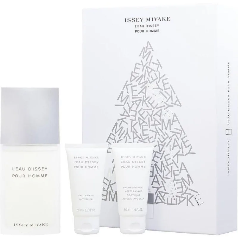 Perfume Masculino Issey Miyake L'eau D'issey Edt Spray 125 ml&bálsamo Pós-barba 50 Gel De Banho