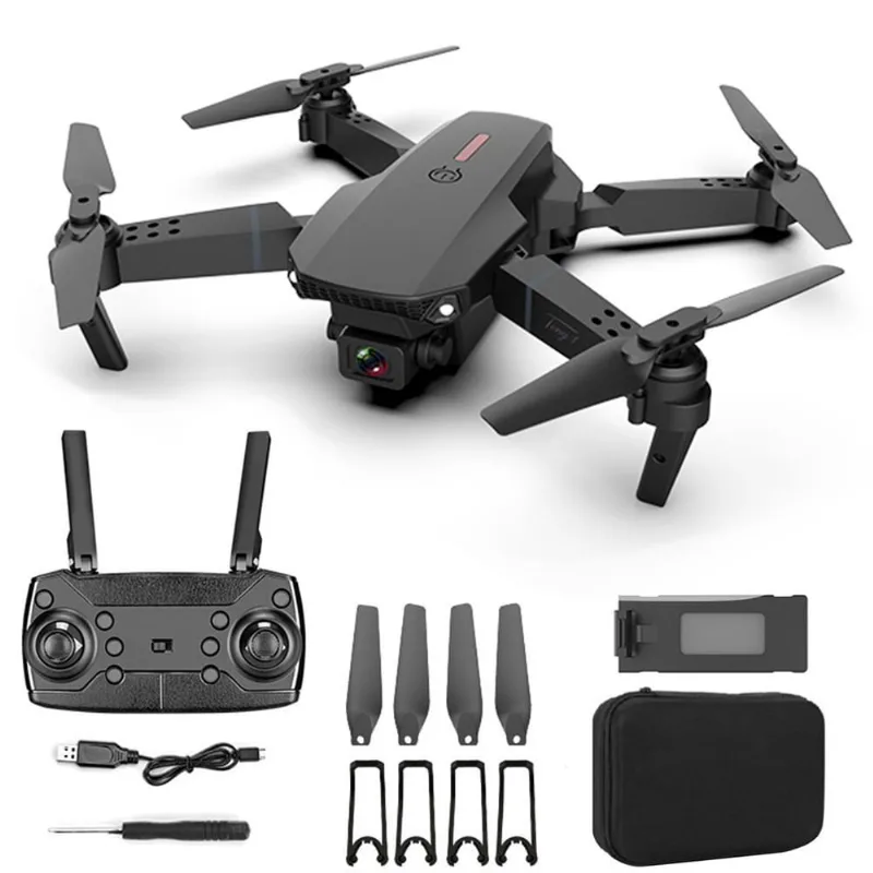 Preto E88 4k1b Drone Alta Definiçào Dupla