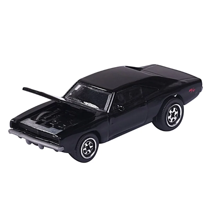 Miniatura Carro Vintage Dodge Charger R/T 1/64 Preto Majorette