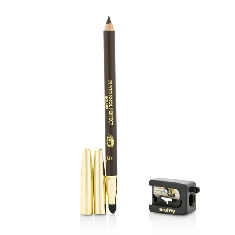 Delineador de olhos Sisley Phyto Khol Perfect # Ebony com Blender & Shar