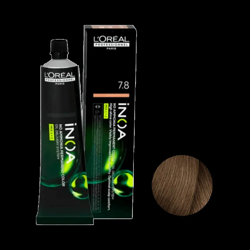 Coloração L'Oréal Professionnel Inoa 7.8 Louro Marrom 60g Coloração LOréal Professionnel Inoa 7.8 Louro Marrom 60ml