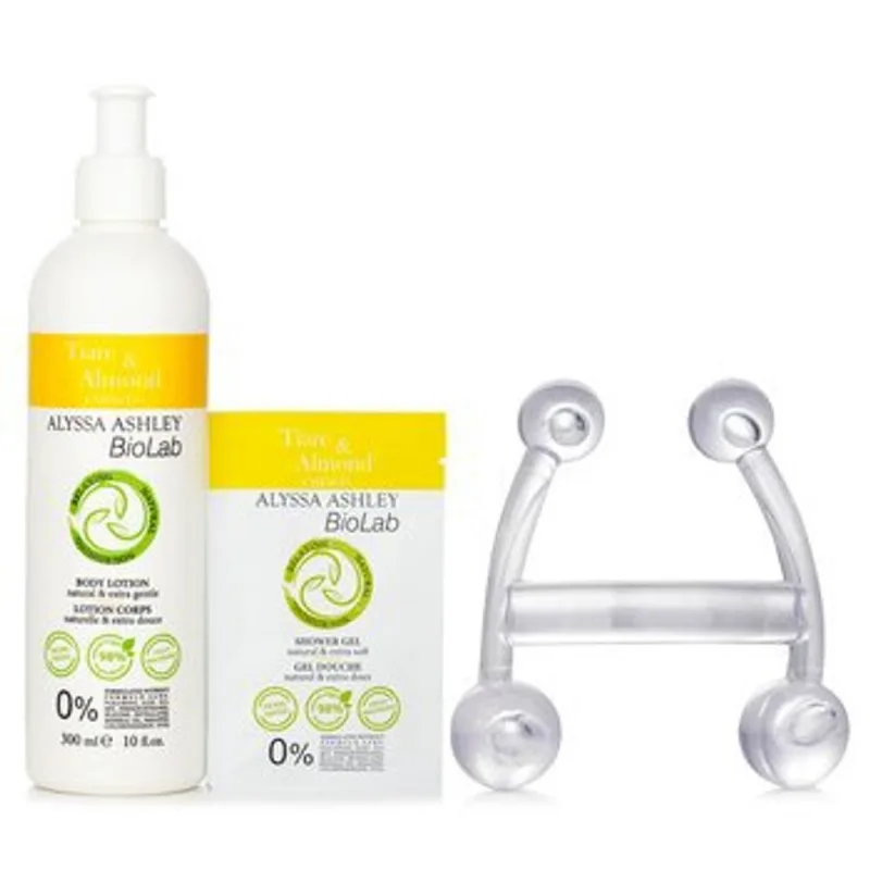 Loção corporal + Gel de banho + Massageador Alyssa Ashley Biolab