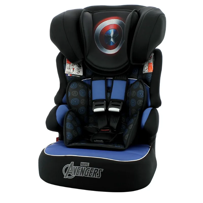 Assento de Elevação 9 a 36Kg Marvel Beline Luxe Capitão América Preto e Azul