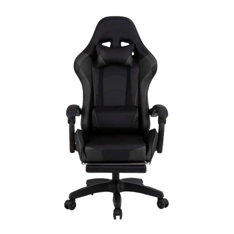CADEIRA GAMER RECLINAVEL ERGONOMICA COM APOIO DE PÉS PRETA