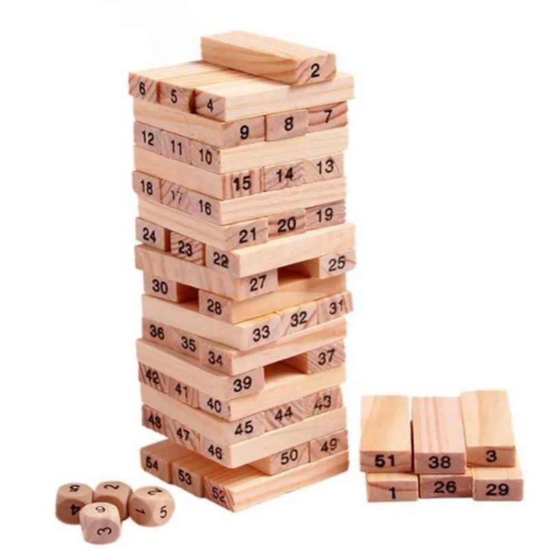 TORRE JOGO DE EQUILIBRIO BLOCOS EM MADEIRA 45 PECAS CAIU PERDEU PAIS E FILHOS
