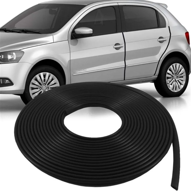 Borracha Vedação Porta Carro Protetora Borda 5m Universal Pvc Flexível Preto Acessório Automotivo