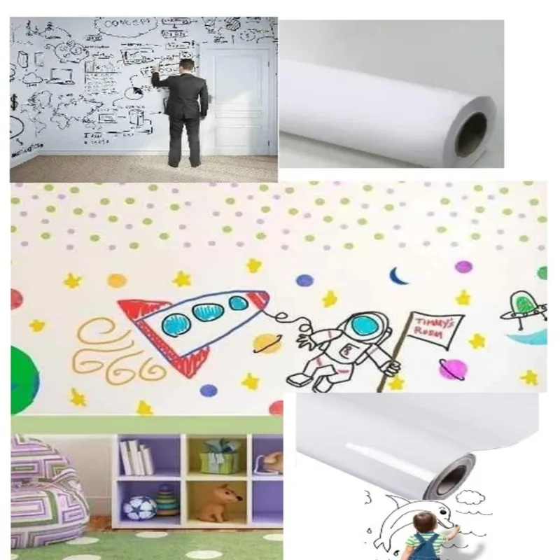 ADESIVO DE PAREDE LOUSA QUADRO BRANCO PAPEL PARA ESCREVER 2 METROS DECORATIVO DE ATIVIDADES