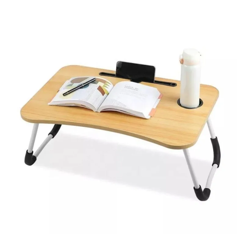 Mesa de Apoio Retangular Notebook Multiuso Moderno MDF 60CM Amadeirado - OUTRAS