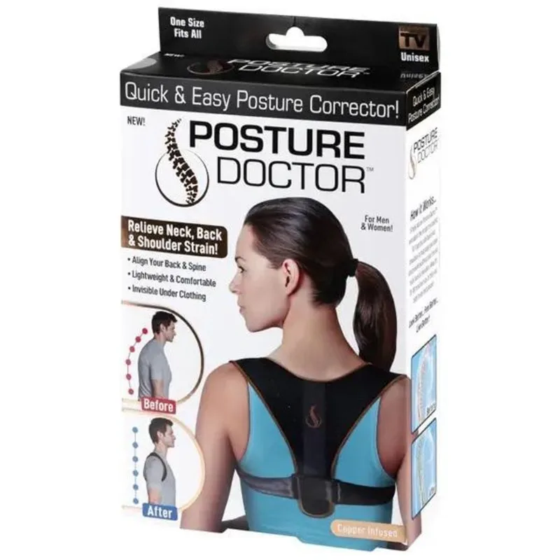 Cinta Colete Corretor Postural Coluna Clavicula Costas Suporte Lombar
