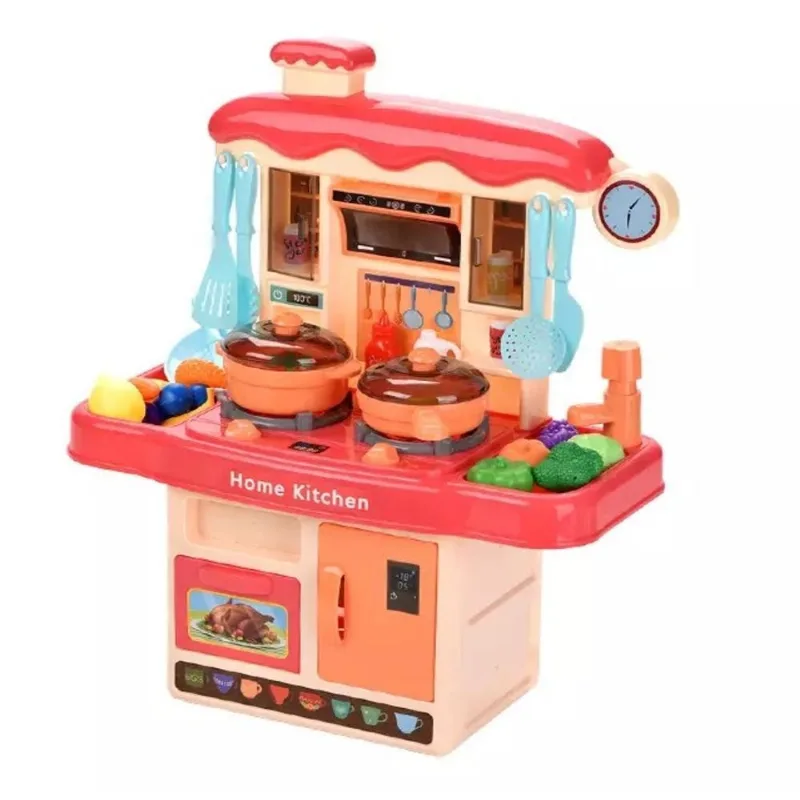 KIT COM 31 PEÇAS INFANTIL COZINHA TORNEIRA SAI AGUA PANELAS FORNO FOGAO ACESSORIOS BRINQUEDO