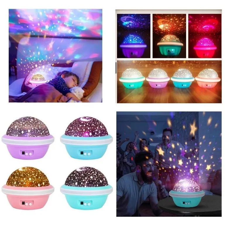 ABAJUR LUMINARIA GLOBO REFLETOR PROJETOR NO TETO CEU ESTRELADO ESTRELAS LUA PARA QUARTO INFANTIL COLORS