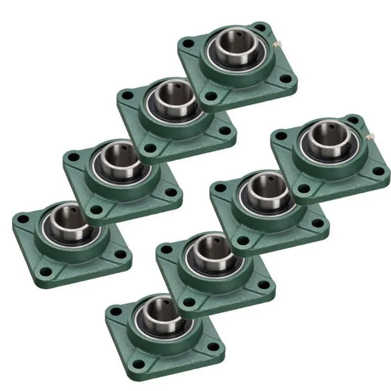 08 Mancal Quadrado Com Rolamento Ucf204 - P Eixo 20mm