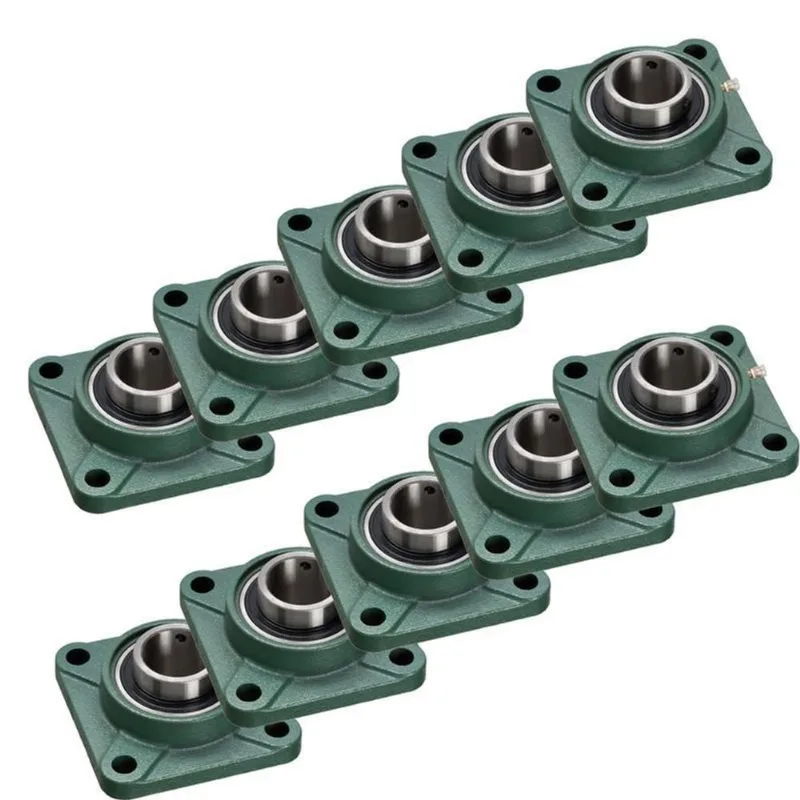 10 Mancal Quadrado Com Rolamento Ucf204 - P Eixo 20mm