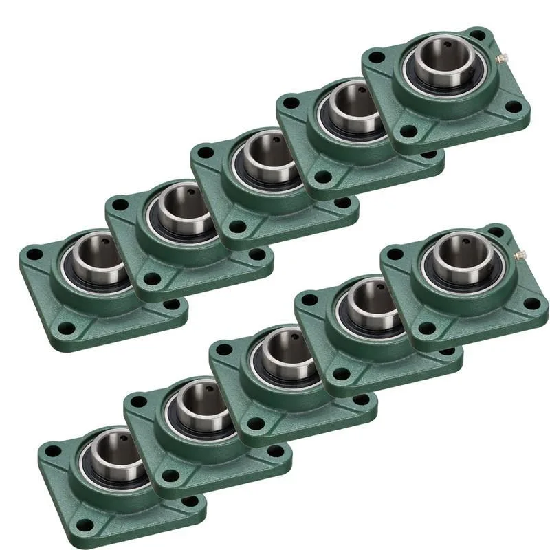 10 Mancal Quadrado Com Rolamento Ucf209 - P Eixo 45mm