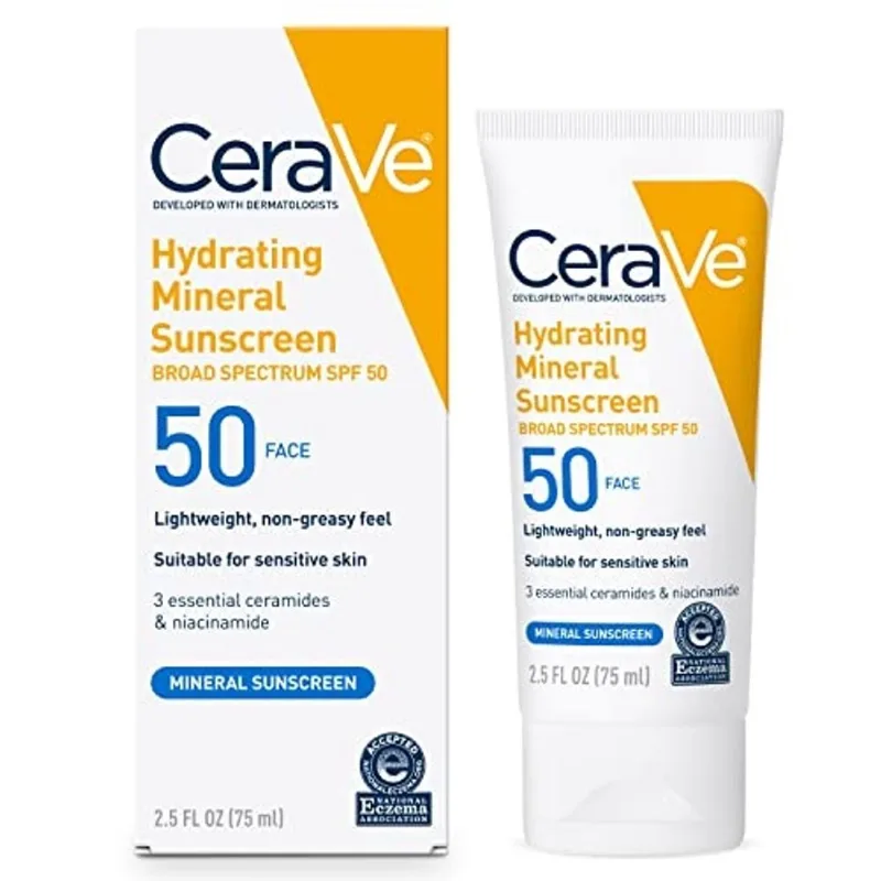 Protetor Solar Mineral spf 50 para Pele Sensível - Zinco, Titânio, Hialurônico e Ceramidas