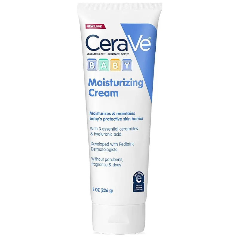 CeraVe Baby Cream Creme hidratante suave com ceramida Fragrância, Paraben, Corante & Ftalatos livre Rich & Non-Greasy Feel Cuidados com a pele do bebê suave 8 Onças
