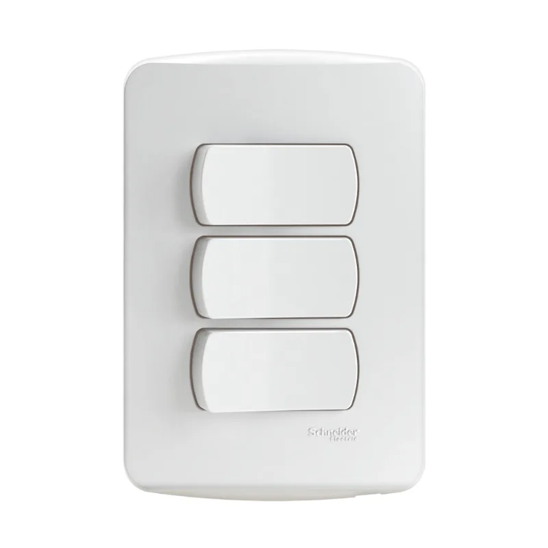 Conjunto Miluz 3 Interruptores Simples 10a Schneider