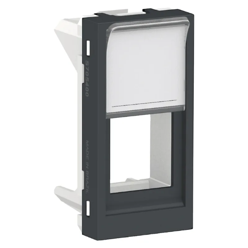 Tampa Para Conector Rj45 Keystone Grafite Orion Schneider Electric