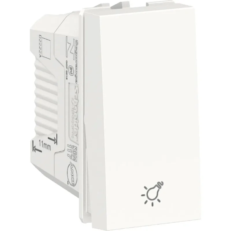 Módulo Pulsador Minuteria 10A 250V S70117604 - Orion - White - Schneider