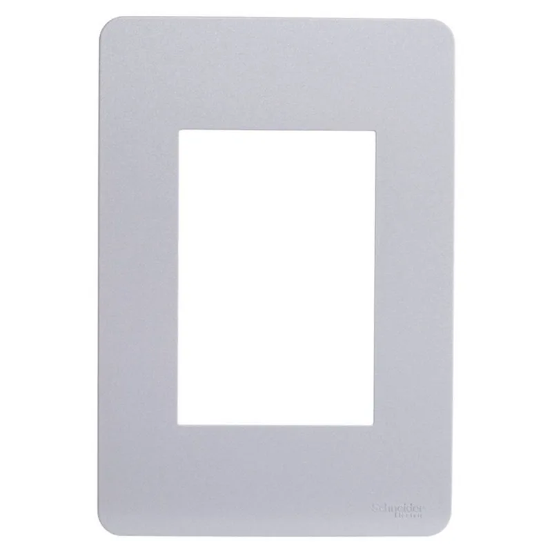 Placa 3 Postos 4x2 sem Suporte Gamma Orion Schneider Placa 3 Postos 4x2 sem Suporte Gamma Silver Orion