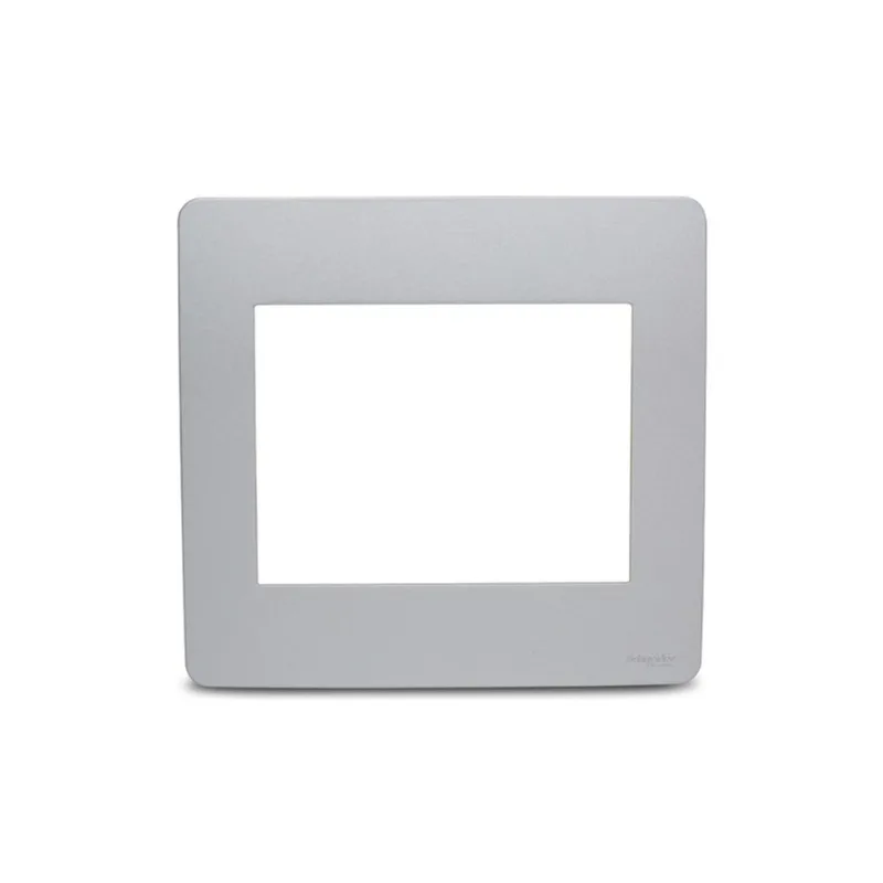 Placa 6 Postos 4x4 sem Suporte Gamma Orion Schneider Placa 6 Postos 4x4 sem Suporte Gamma Silver Orion