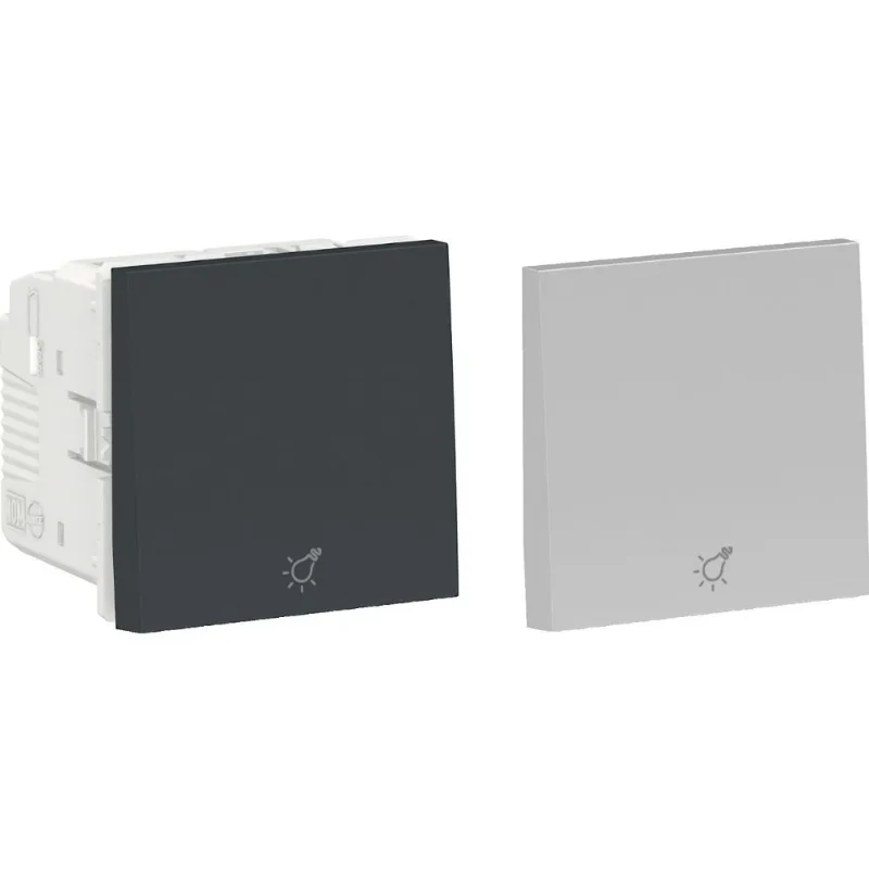 Módulo Dimmer Pulsador Digital Lâmpada Led Orion Grafite Alumínio Schneider